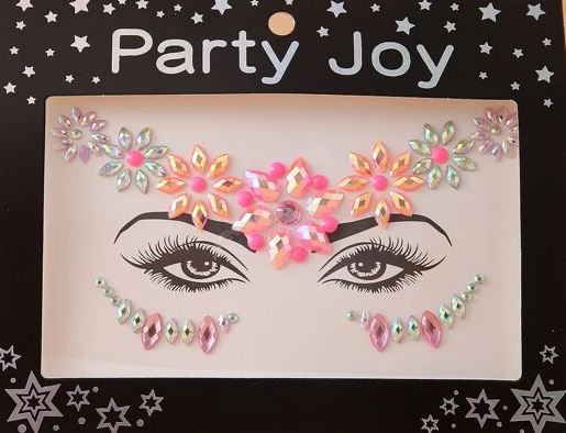 Party Joy Face Rhinestones & Gems 01