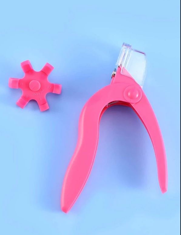 Nail Tip Cutter With Trim Locator - Pink